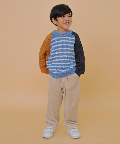 BREEZE（ブリーズ）の「【あったか】ふわとろテーパードパンツ_ジュニア対応（その他パンツ・キッズ・ベージュ/ネイビー/パープル/キャメル/グリーン・80/90/100/110/120/130/140/150）」の8枚目の写真