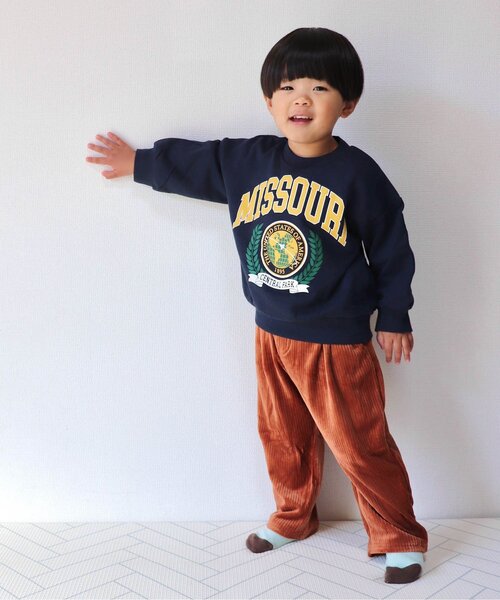 BREEZE（ブリーズ）の「【あったか】ふわとろテーパードパンツ_ジュニア対応（その他パンツ・キッズ・ベージュ/ネイビー/パープル/キャメル/グリーン・80/90/100/110/120/130/140/150）」の13枚目の写真