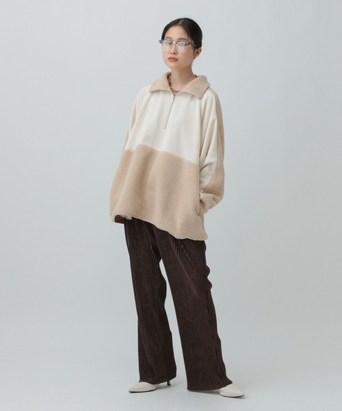 LEPSIM（レプシィム）の「《セルフカット可能》イージープリーツベロアパンツ　611238（その他パンツ・レディース・ブラック/ブラウン/グリーン・FREE）」の13枚目の写真