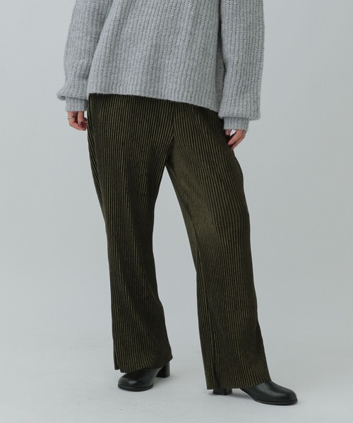 LEPSIM（レプシィム）の「《セルフカット可能》イージープリーツベロアパンツ　611238（その他パンツ・レディース・ブラック/ブラウン/グリーン・FREE）」の16枚目の写真