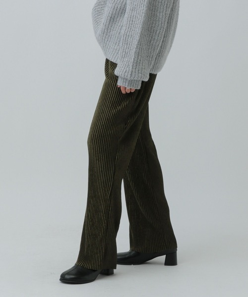 LEPSIM（レプシィム）の「《セルフカット可能》イージープリーツベロアパンツ　611238（その他パンツ・レディース・ブラック/ブラウン/グリーン・FREE）」の17枚目の写真