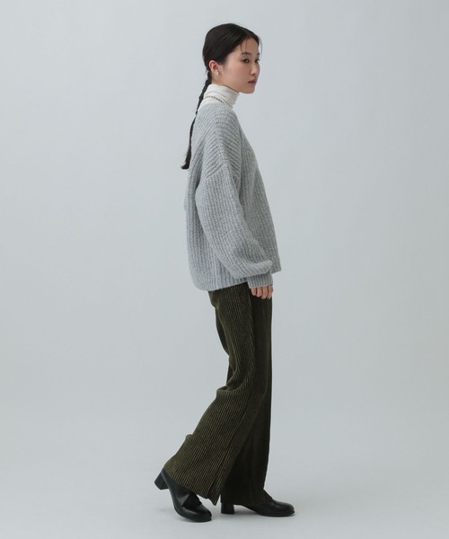 LEPSIM（レプシィム）の「《セルフカット可能》イージープリーツベロアパンツ　611238（その他パンツ・レディース・ブラック/ブラウン/グリーン・FREE）」の21枚目の写真