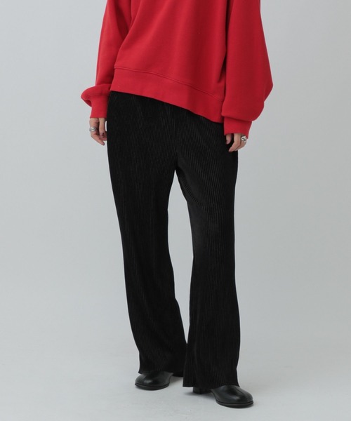 PLEATS PLEASE ベルベット ベロア パンツ ベロアリラックスパンツ | Pants | HER. Online Store