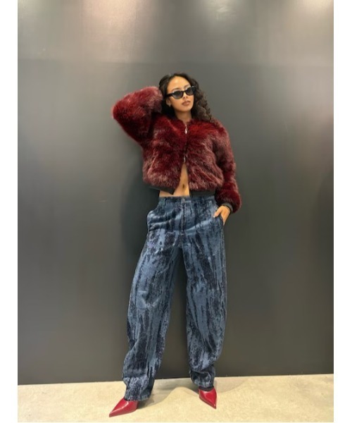Desigual(デシグアル)の「ジャカードテクスチャーバルーンデニムパンツ(デニムパンツ・レディース・ブルー・36/38/40/42/34/44)」の5枚目の写真