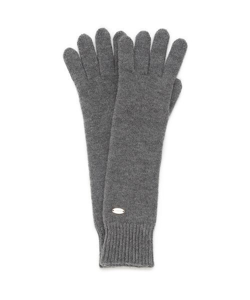 LILY BROWN（リリーブラウン）の「ロングニットグローブ（手袋・レディース・グレー/イエロー/ピンク・F）」の4枚目の写真