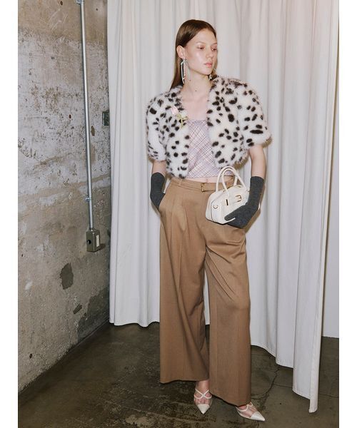 LILY BROWN（リリーブラウン）の「ロングニットグローブ（手袋・レディース・グレー/イエロー/ピンク・F）」の7枚目の写真