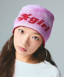 X-girl | LOGO AND HAZY PATTERN REVERSIBLE BEANIE(ニットキャップ/ビーニー)