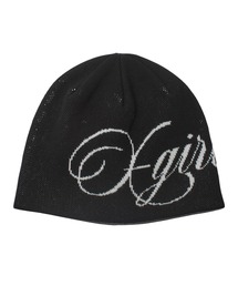 X-girl | LOGO AND HAZY PATTERN REVERSIBLE BEANIE(ニットキャップ/ビーニー)