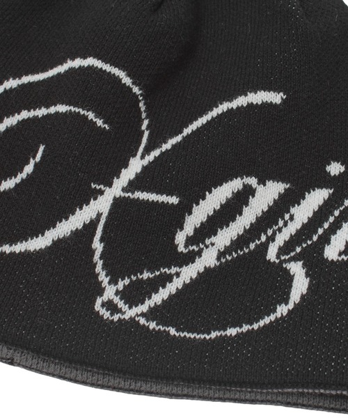 X-girl（エックスガール）の「LOGO AND HAZY PATTERN REVERSIBLE BEANIE（ニットキャップ/ビーニー・レディース・ブラック/レッド/ブルー・ONE SIZE）」の22枚目の写真