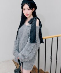 OLIVE des OLIVE | フワフワケーブルニットワンピ(ワンピース)