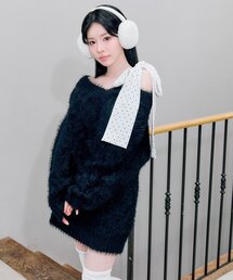 OLIVE des OLIVE（オリーブデオリーブ）の「フワフワケーブルニットワンピ（ワンピース）」