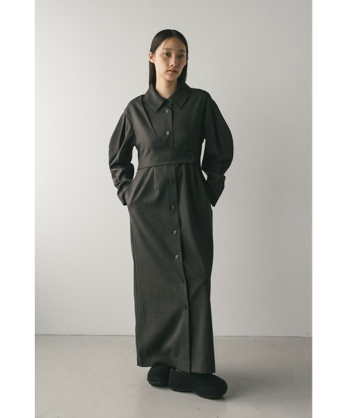 セール】アシンメトリーシャツワンピース（ワンピース）｜STYLEMIXER