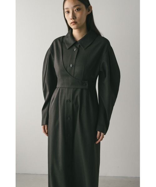 セール】アシンメトリーシャツワンピース（ワンピース）｜STYLEMIXER