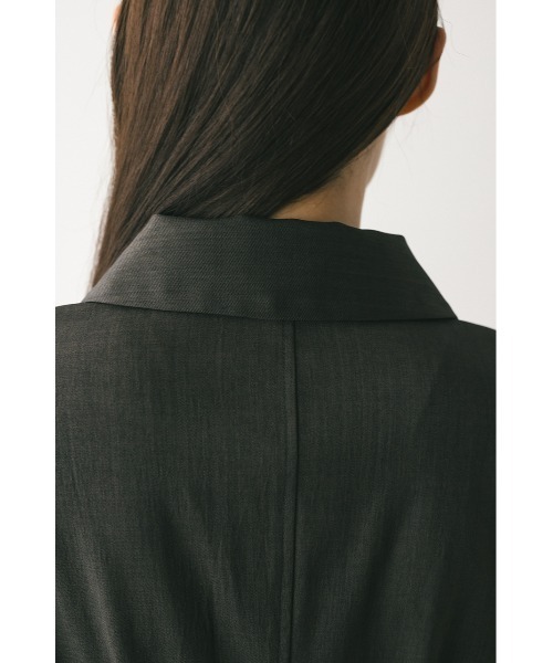 STYLEMIXER(スタイルミキサー)の「アシンメトリーシャツワンピース(ワンピース・レディース・ブラウン/チャコールグレー・SMALL/MEDIUM)」の9枚目の写真