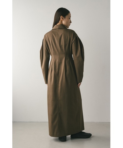 STYLEMIXER(スタイルミキサー)の「アシンメトリーシャツワンピース(ワンピース・レディース・ブラウン/チャコールグレー・SMALL/MEDIUM)」の12枚目の写真