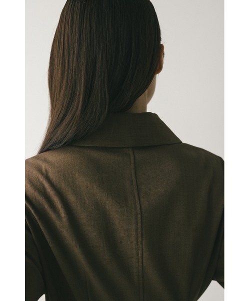 STYLEMIXER(スタイルミキサー)の「アシンメトリーシャツワンピース(ワンピース・レディース・ブラウン/チャコールグレー・SMALL/MEDIUM)」の22枚目の写真