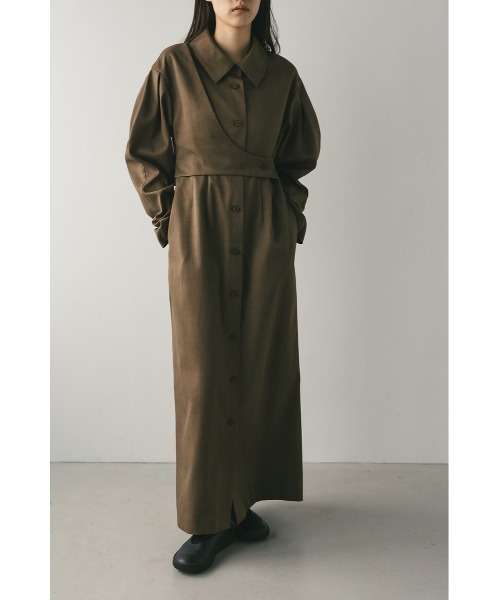 セール】アシンメトリーシャツワンピース（ワンピース）｜STYLEMIXER
