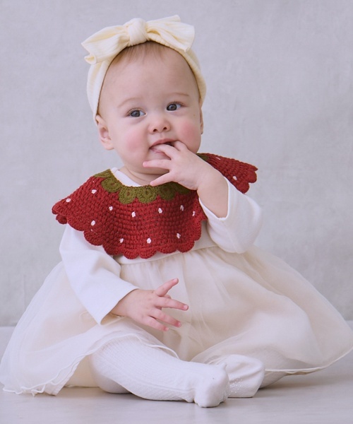 セール】いちご衿つきロンパース（ロンパース）｜petit main