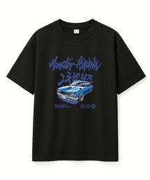 レトロドリフトブルーTシャツブラック_8144
