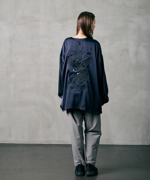 VIRGOwearworks（ヴァルゴウェアワークス）の「PHOENIX SHADOW SHIRTS JKT（ノーカラージャケット・メンズ・ブラック/ネイビー/オレンジ系その他・2/3/4）」の19枚目の写真