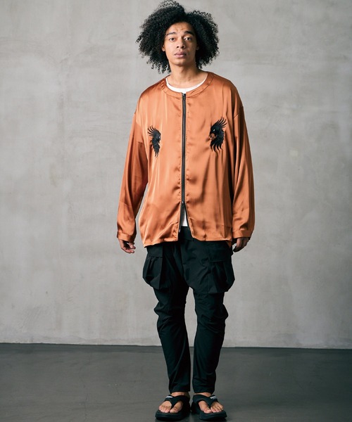 VIRGOwearworks（ヴァルゴウェアワークス）の「PHOENIX SHADOW SHIRTS JKT（ノーカラージャケット・メンズ・ブラック/ネイビー/オレンジ系その他・2/3/4）」の21枚目の写真