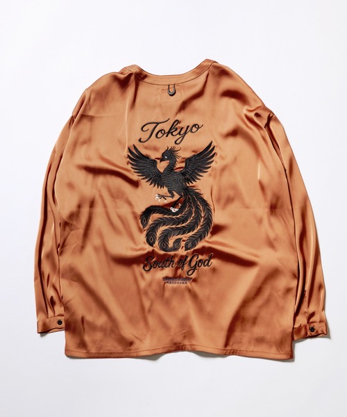 VIRGOwearworks(ヴァルゴウェアワークス)の「PHOENIX SHADOW SHIRTS JKT(ノーカラージャケット・メンズ・ブラック/ネイビー/オレンジ系その他・2/3/4)」の16枚目の写真