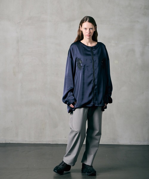 VIRGOwearworks(ヴァルゴウェアワークス)の「PHOENIX SHADOW SHIRTS JKT(ノーカラージャケット・メンズ・ブラック/ネイビー/オレンジ系その他・2/3/4)」の20枚目の写真