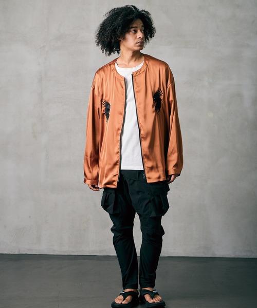 VIRGOwearworks(ヴァルゴウェアワークス)の「PHOENIX SHADOW SHIRTS JKT(ノーカラージャケット・メンズ・ブラック/ネイビー/オレンジ系その他・2/3/4)」の18枚目の写真