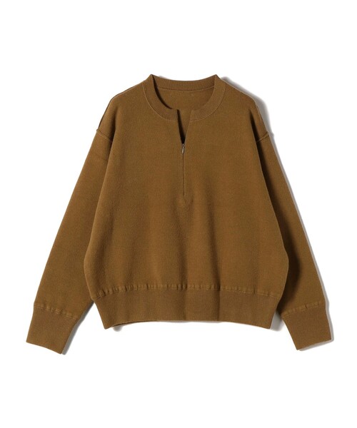 SHIPS Colors(シップス カラーズ)の「SHIPS Colors:〈手洗い可能〉フロント ジップ ニット(ニット/セーター・レディース・オフホワイト/ネイビー/キャメル/グレー・ONE SIZE)」の16枚目の写真