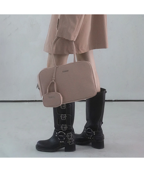 Vivacious（ビバシャス）の「Scarlett Square Bag - 5COL（トートバッグ・レディース・ブラック/ピンク/ブラウン/クリアブラック/アイボリー・FREE）」の5枚目の写真