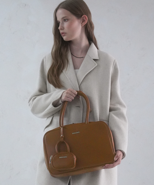 Vivacious（ビバシャス）の「Scarlett Square Bag - 5COL（トートバッグ・レディース・ブラック/ピンク/ブラウン/クリアブラック/アイボリー・FREE）」の8枚目の写真