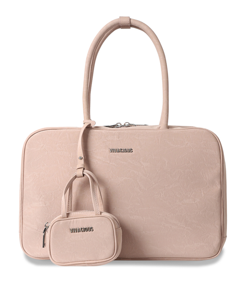 Vivacious（ビバシャス）の「Scarlett Square Bag - 5COL（トートバッグ・レディース・ブラック/ピンク/ブラウン/クリアブラック/アイボリー・FREE）」の11枚目の写真