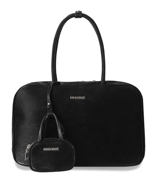 Vivacious（ビバシャス）の「Scarlett Square Bag - 5COL（トートバッグ・レディース・ブラック/ピンク/ブラウン/クリアブラック/アイボリー・FREE）」の12枚目の写真