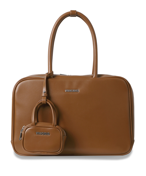 Vivacious（ビバシャス）の「Scarlett Square Bag - 5COL（トートバッグ・レディース・ブラック/ピンク/ブラウン/クリアブラック/アイボリー・FREE）」の13枚目の写真