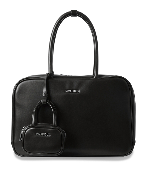 Vivacious（ビバシャス）の「Scarlett Square Bag - 5COL（トートバッグ・レディース・ブラック/ピンク/ブラウン/クリアブラック/アイボリー・FREE）」の14枚目の写真