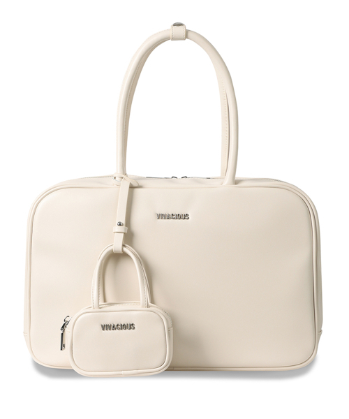 Vivacious（ビバシャス）の「Scarlett Square Bag - 5COL（トートバッグ・レディース・ブラック/ピンク/ブラウン/クリアブラック/アイボリー・FREE）」の15枚目の写真