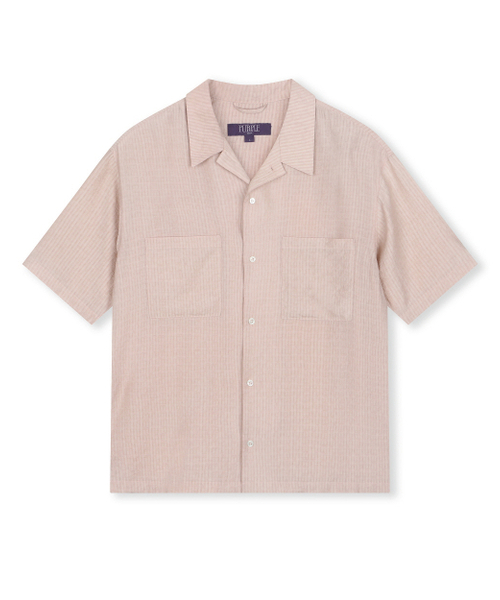 BESLOW(ビースロー)の「クリンクルテクスチャーハーフシャツ ピンク(シャツ/ブラウス・レディース・その他・SMALL/MEDIUM/LARGE/X-LARGE)」の1枚目の写真