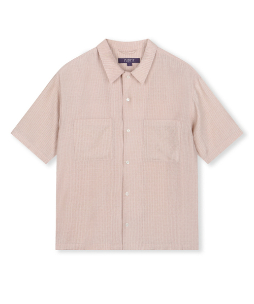 BESLOW(ビースロー)の「クリンクルテクスチャーハーフシャツ ピンク(シャツ/ブラウス・レディース・その他・SMALL/MEDIUM/LARGE/X-LARGE)」の2枚目の写真