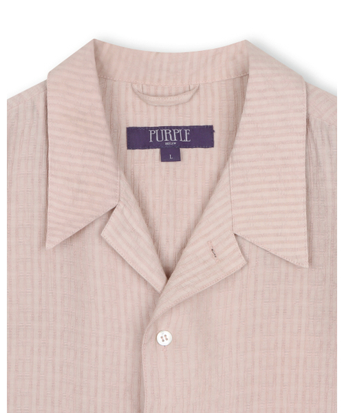 BESLOW(ビースロー)の「クリンクルテクスチャーハーフシャツ ピンク(シャツ/ブラウス・レディース・その他・SMALL/MEDIUM/LARGE/X-LARGE)」の3枚目の写真