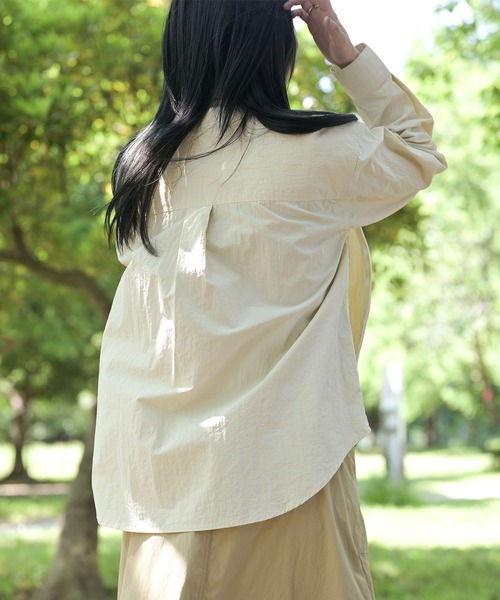 S'more（スモア）の「ポケットインポケットシャツ（シャツ/ブラウス・レディース・ベージュ/ホワイト・SMALL/MEDIUM/LARGE/X-LARGE）」の6枚目の写真