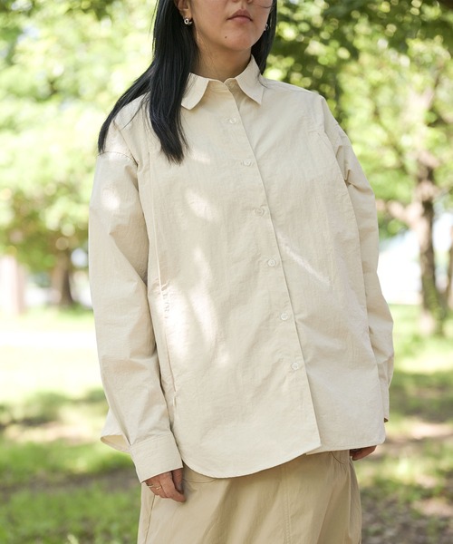 S'more（スモア）の「ポケットインポケットシャツ（シャツ/ブラウス・レディース・ベージュ/ホワイト・SMALL/MEDIUM/LARGE/X-LARGE）」の5枚目の写真