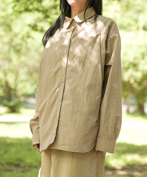 S'more（スモア）の「ポケットインポケットシャツ（シャツ/ブラウス・レディース・ベージュ/ホワイト・SMALL/MEDIUM/LARGE/X-LARGE）」の9枚目の写真