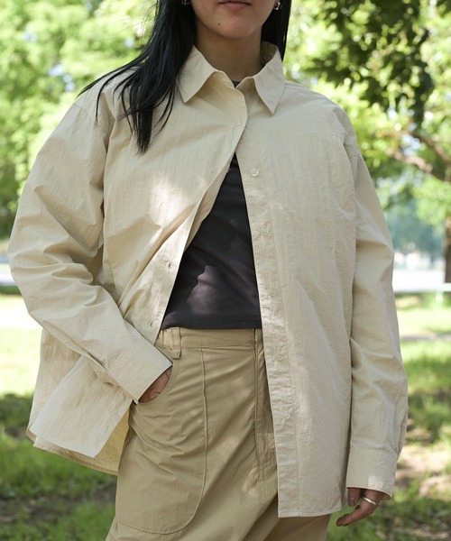S'more（スモア）の「ポケットインポケットシャツ（シャツ/ブラウス・レディース・ベージュ/ホワイト・SMALL/MEDIUM/LARGE/X-LARGE）」の4枚目の写真