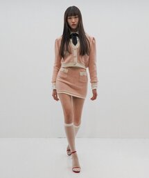 リップウエストミニニットスカート(Pink)_UTW-SC02