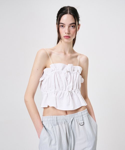 ETMON(エトモン)の「Shirring Stopper Sleeveless Blouse, White(シャツ/ブラウス・レディース・その他・FREE)」の6枚目の写真