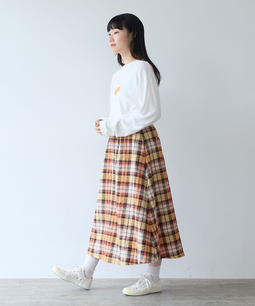 bulle de savon（ビュルデサボン）の「びわプリント GVロンＴ（Tシャツ/カットソー・レディース・ブラック/ホワイト・FREE）」の9枚目の写真