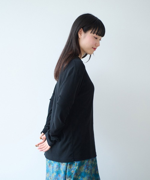 bulle de savon（ビュルデサボン）の「びわプリント GVロンＴ（Tシャツ/カットソー・レディース・ブラック/ホワイト・FREE）」の11枚目の写真