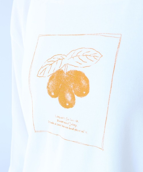 bulle de savon(ビュルデサボン)の「●びわプリント GVロンT(Tシャツ/カットソー・レディース・ブラック/ホワイト・FREE)」の19枚目の写真