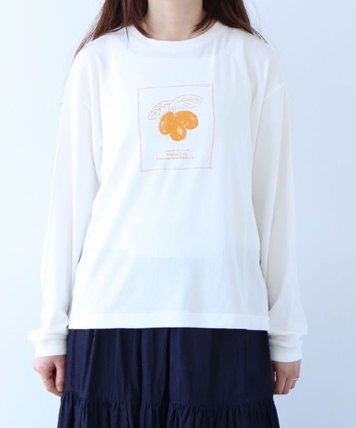 bulle de savon(ビュルデサボン)の「●びわプリント GVロンT(Tシャツ/カットソー・レディース・ブラック/ホワイト・FREE)」の22枚目の写真