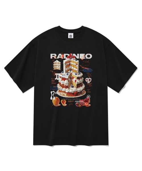 RADINEO(ラディネオ)の「ケーキ 半袖Tシャツ ブラック(Tシャツ/カットソー・メンズ・その他・LARGE/MEDIUM/SMALL/X-LARGE)」の1枚目の写真